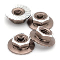 1Up Racing - Lockdown 7075 aluminium M4 flanged and serrated wheel nuts - Gun Metal (4)
