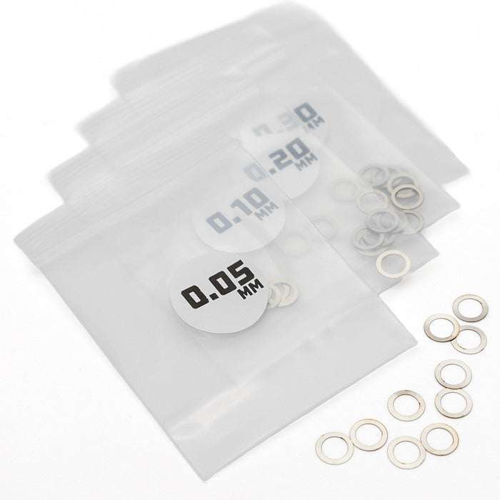 1Up Microtune Shims - 5.0mm ID (0.05, 0.1, 0.2, 0.3 - 10 pcs each)
