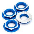1Up Lockdown 7075 17mm aluminium serrated wheel nuts - Dark Blue (4 pcs)