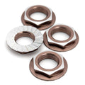 1Up Lockdown 7075 17mm aluminium serrated wheel nuts - Gun Metal (4 pcs)