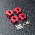 MST Alum. hex. wheel hubs 6mm (red) (4) 820122R