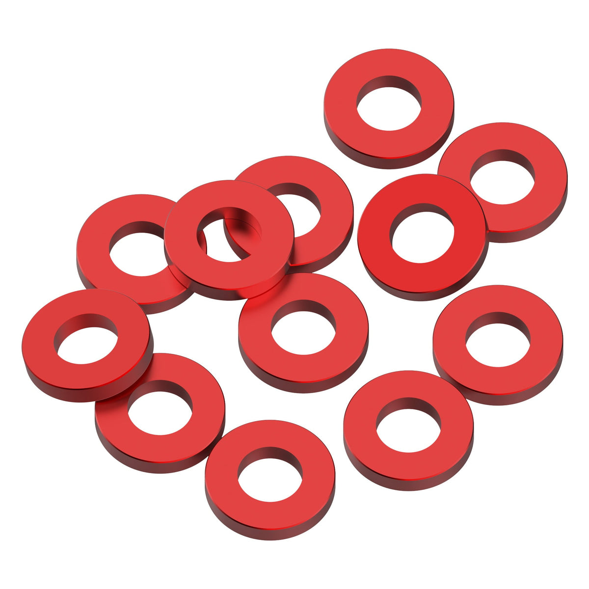 1Up Racing - Precision aluminium 3 x 6mm shims - 1mm - Red (12) 1U-80334