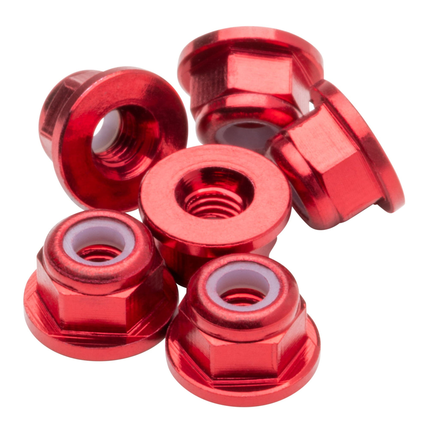 1up Premium M3 flanged locknuts - Red (6pcs) 1U-80534