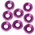 Premium LowPro 7075 alloy M3 Countersunk Washers - Purple Shine - 8pcs
