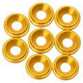 Premium LowPro 7075 alloy M3 Countersunk Washers - Gold - 8pcs
