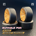 MST PST F/R drift tire (silver HDPE) (F2R2) - 830011
