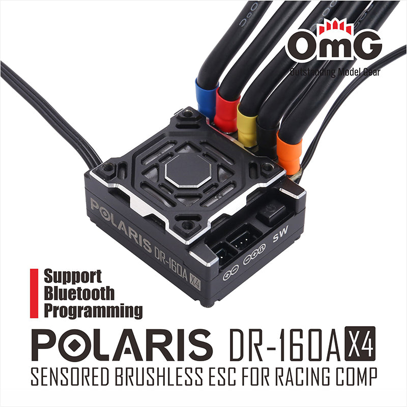 OMG POLARIS 160A Sensored Brushless ESC BLACK - OMG-POLARIS DR-160AX4/BK