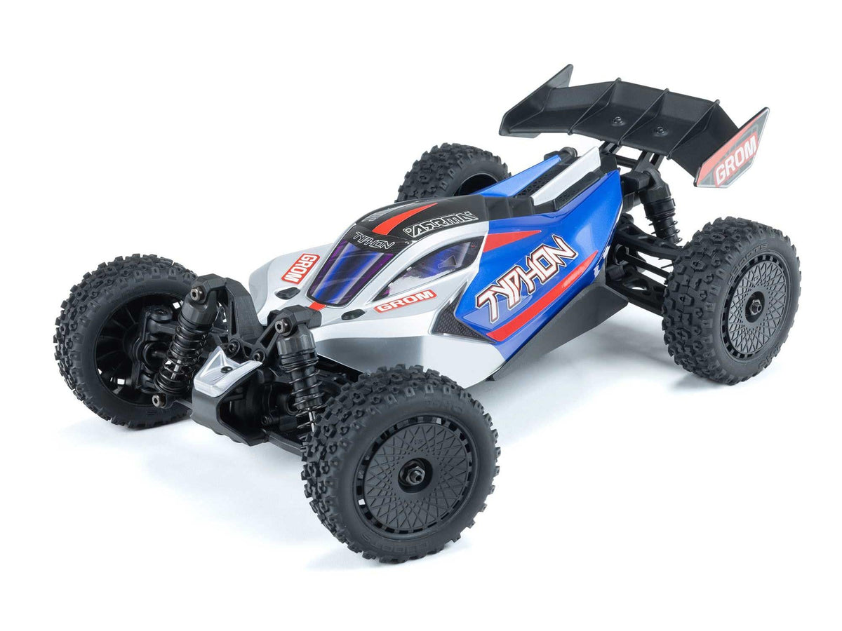 ARRMA 1/14 TYPHON GROM MEGA 4X4 Buggy with Battery & Charger Blue - ARA2106T1