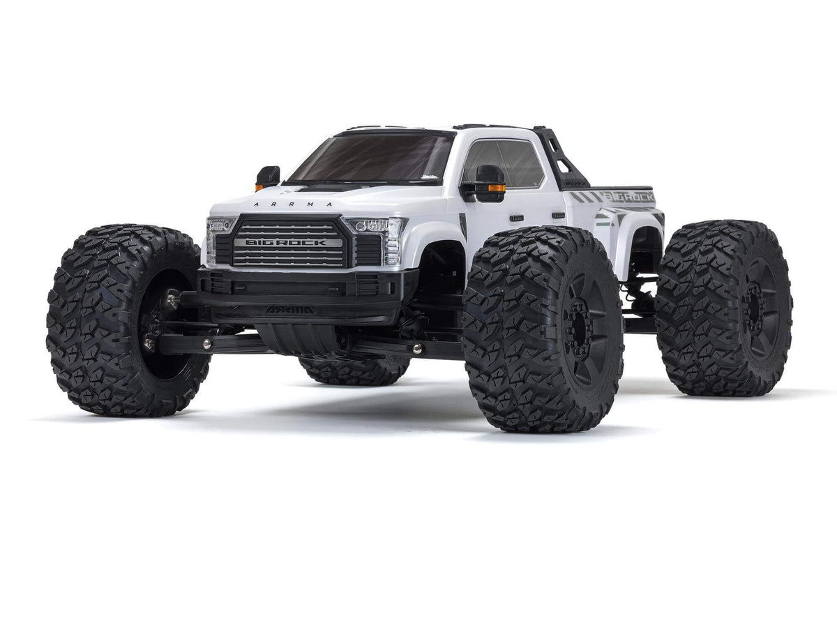 ARRMA 1/7 BIG ROCK 6S 4X4 BLX Monster Truck RTR White - ARA7612T3