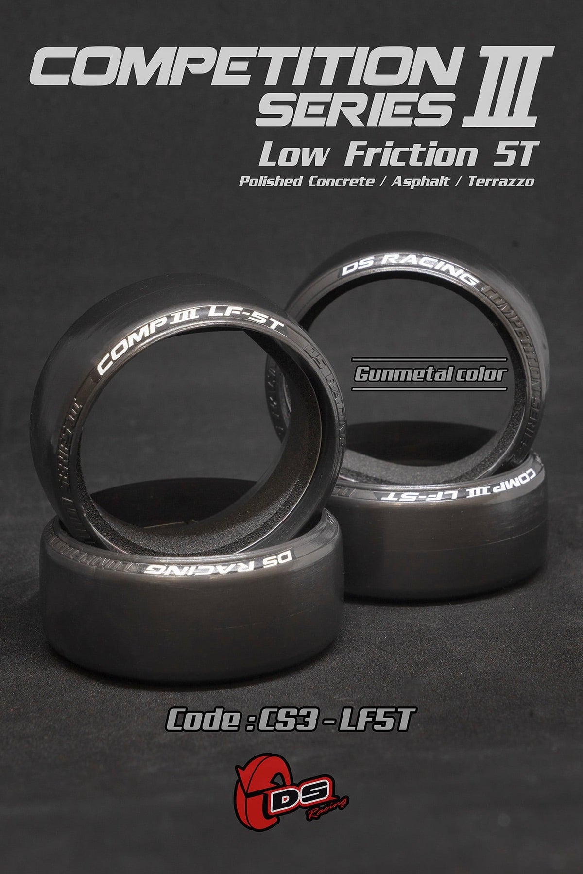 DS Racing Drift Tire Competition Series III LF-5T (4pcs) CS3-LF5T