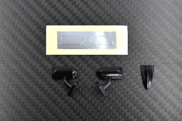 Reve D FLEX GT Mirror Type-B (Black, Antenna / Mirror Sticker / Screw) DB-M01-BK