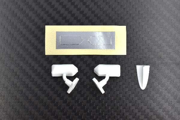 Reve D FLEX GT Mirror Type-B (White, Antenna / Mirror Sticker / Screw) DB-M01-BW