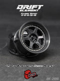 DS Racing Drift Element 6 Spoke (Triple Black w/Silver Rivets) (2) DE-206