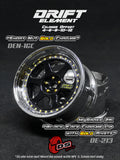 DS Racing Drift Element II 6 Spoke Rim 2 pcs Hi Gross 2K Black Face Chrome Lip with Gold Rivets - DE213