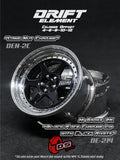 DS Racing Drift Element II 6 Spoke Rim 2 pcs Hi Gross 2K Black Face Chrome Lip with Black Rivets - DE-214