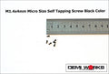 Demi Works M1.4x4mm Micro Size Self Tapping Screw Black - DWM1,4B