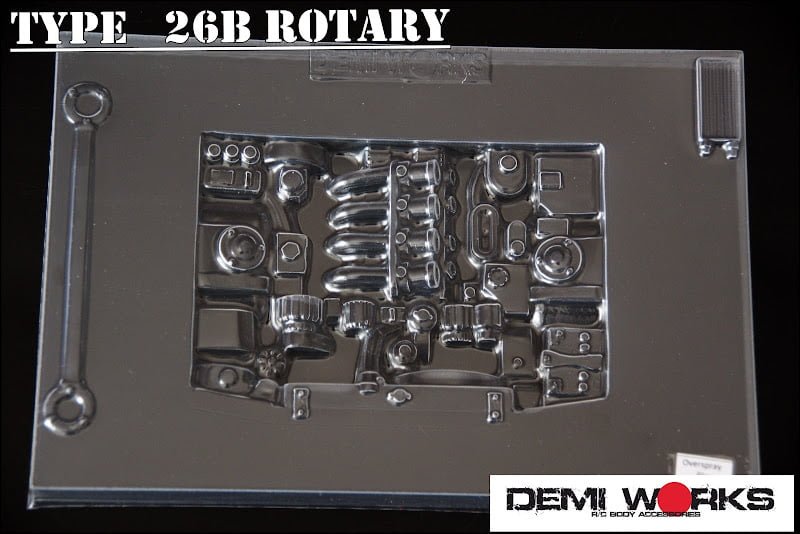 Demi Works 26B ROTARY Polycarbonate Engine Bay - DW26BR