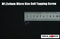 Demi Works M1.2x4mm Micro Size Self Tapping Screw Silver - DWM1,2