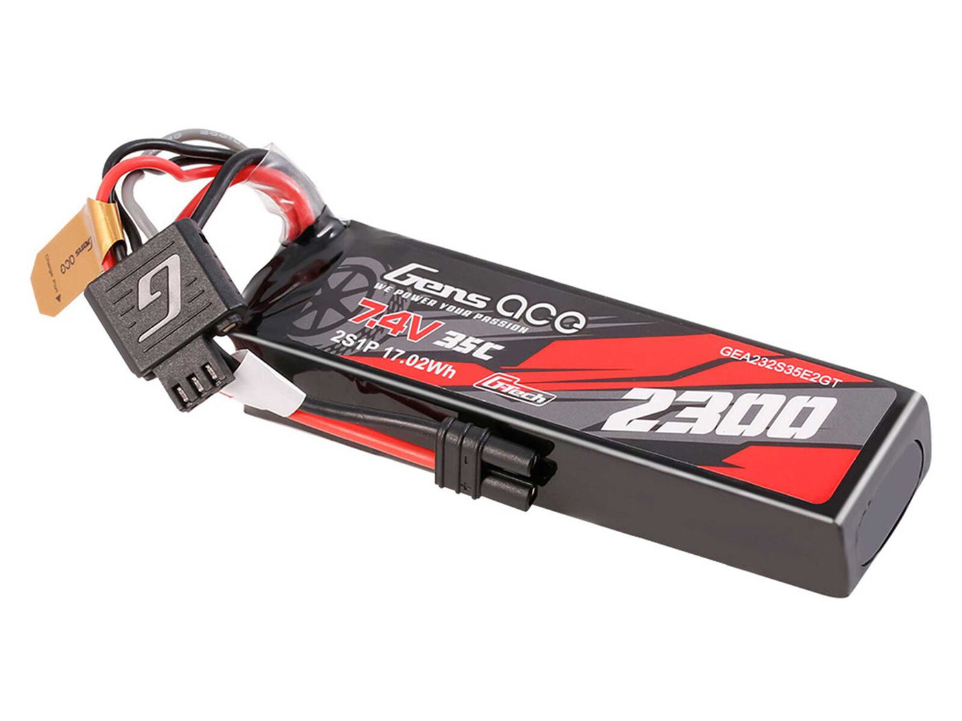 Gens Ace Li-Po G-Tech 2S Car 7.4V 2300mAh 35C with EC2 (GROM) - O-GTC2S2300-35E2
