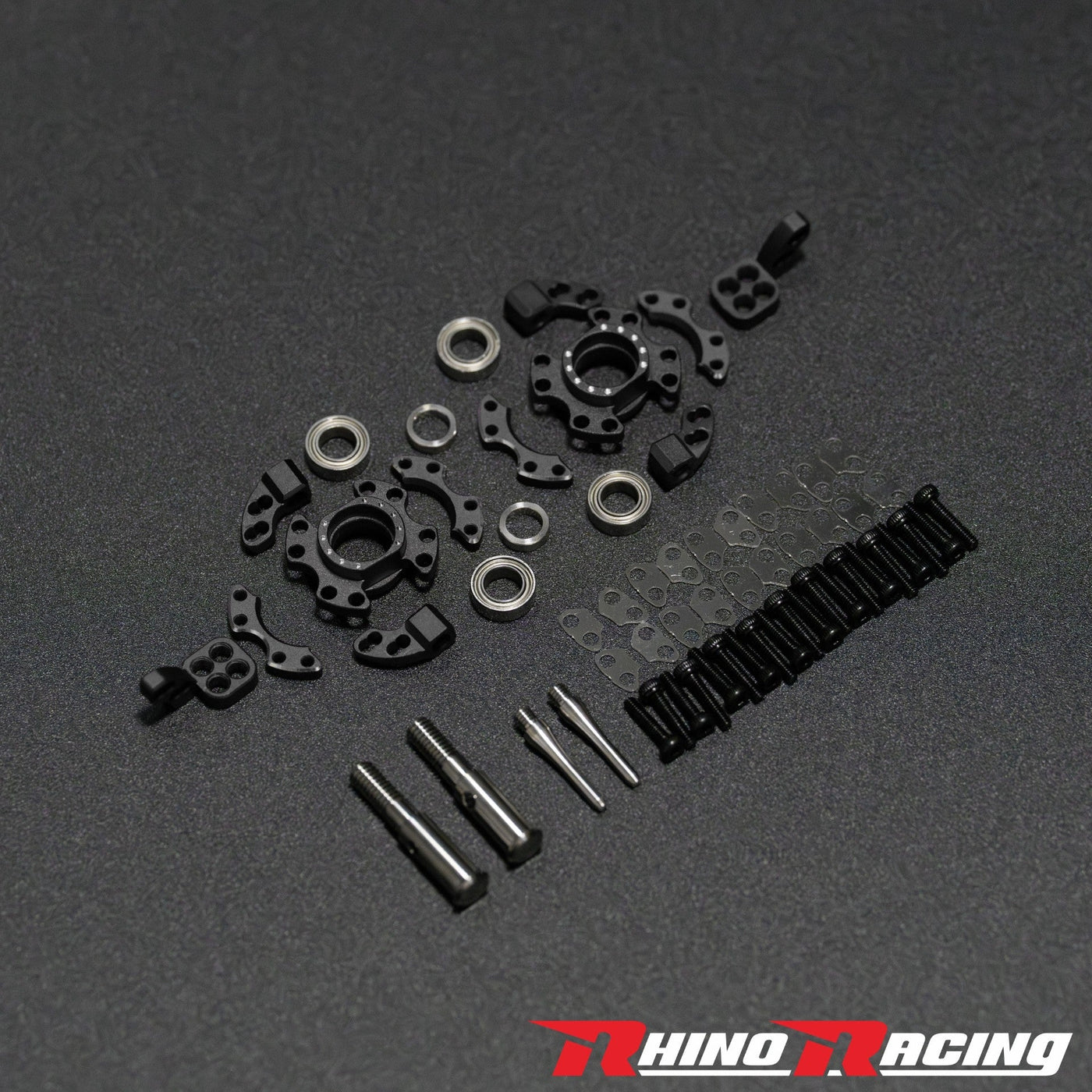 Rhino Racing SR Series Steering Blocks (RWD Knuckles) BLACK - RR-1405B