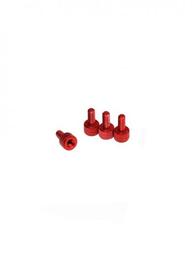 RCKO Red M3x4.5/6.5mm Male-Female Anodised Aluminium Alloy Standoff (4 Pcs)