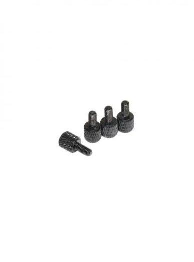Black M3x6/6mm Male-Female Anodised Aluminium Alloy Standoff (4 Pcs)