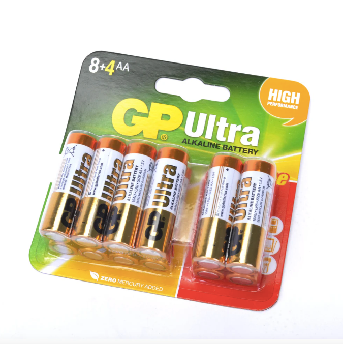 GP ALKALINE AA PENCELL 8+4 Pack - G719