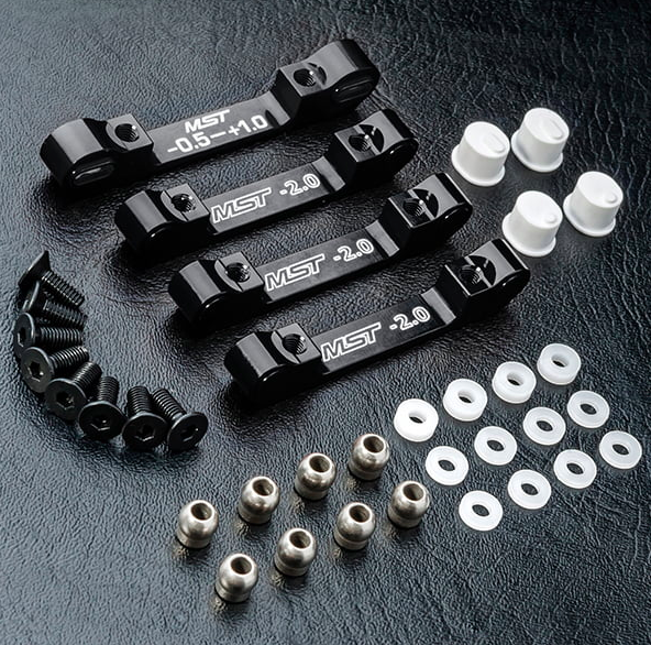 MST RMX 2.0 S Alum. Suspension Mount Set (Black) 210576BK