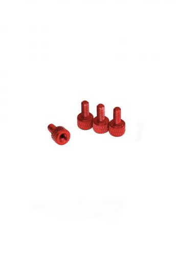 Red M3x4.5/6.5mm Male-Female Anodised Aluminium Alloy Standoff (4 Pcs)