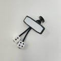 SL1D3 Customs Rear View Dice Mirror White - SL1D3-017