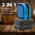 TRX Triosmart Bluetooth Speaker BLACK (Powerbank, Bluetooth Speaker, World Adapter)