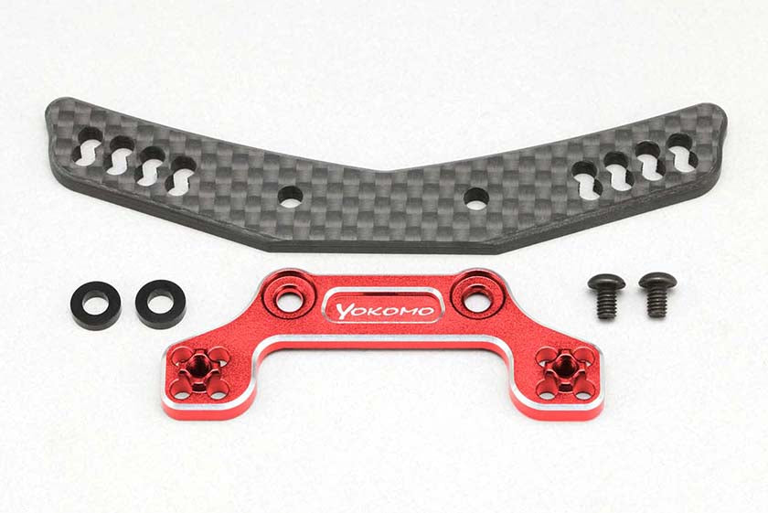 YD-2 Hybrid Front Shock Tower (Graphite/Red) Y2-017AGRA
