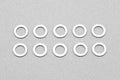 Yokomo 3.1×5.0×0.5mm Stainless Shim (10pcs) ZC-S350