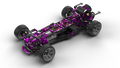 Azada AVALON 1/10 Drift Chassis Conversion Kit - PURPLE (VIOLET)
