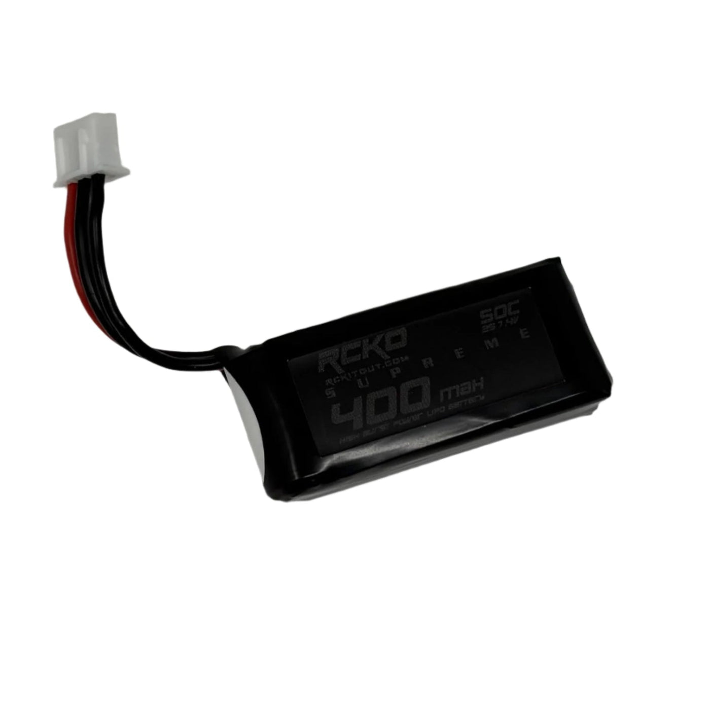 RCKO Supreme 400mAh 7.4V 50C 2S1P Soft Pack Lipo Battery - RCKO-400/50-2S1P