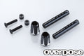 OVERDOSE Adjustable Aluminum Front Body Post (Black) - OD2662b