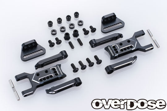 OVERDOSE Adjustable Aluminum Rear Suspension Arm Type-3 (For OD / Black) - OD2857