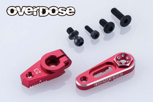 OVERDOSE JT Aluminum Direct Servo Horn Type-2 (Red/Sanwa,KO) - OD3885