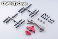 OVERDOSE Aluminum Curved Slide Rack Steering Seet Type-3 (For GALM / Red) - OD3938