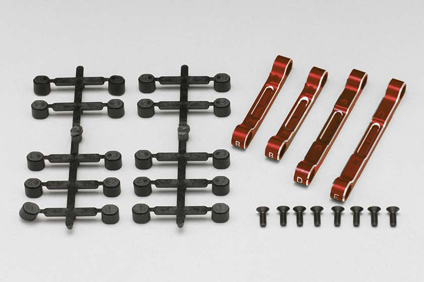 YD-2 Aluminum Adjustable Suspension Mount Set (Red/Bevel Edge) Y2-301ARA