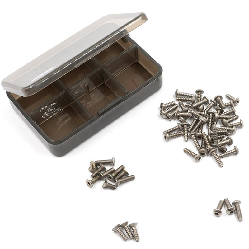 Yeah Racing Titanium Screw Assorted Set w/Box For Tamiya TT-02B - TSAS-0004