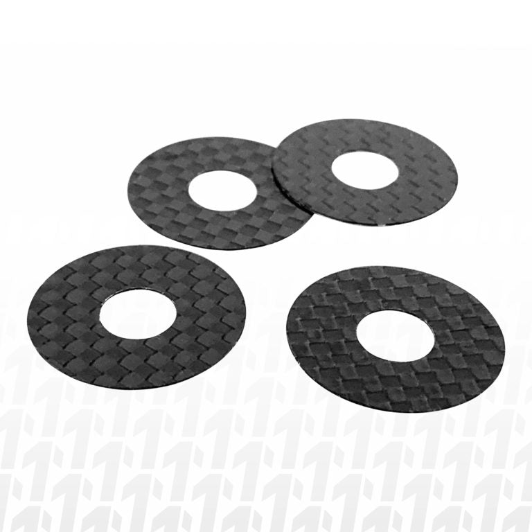 Carbon Fiber Body Washers - 3M Adhesive Backed - 1/8 On-Road - 4pcs