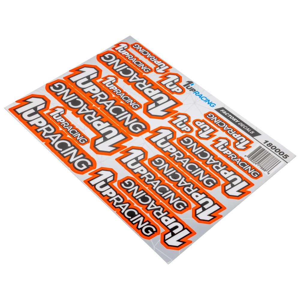 1up Racing Factory Decal Sheet - Orange