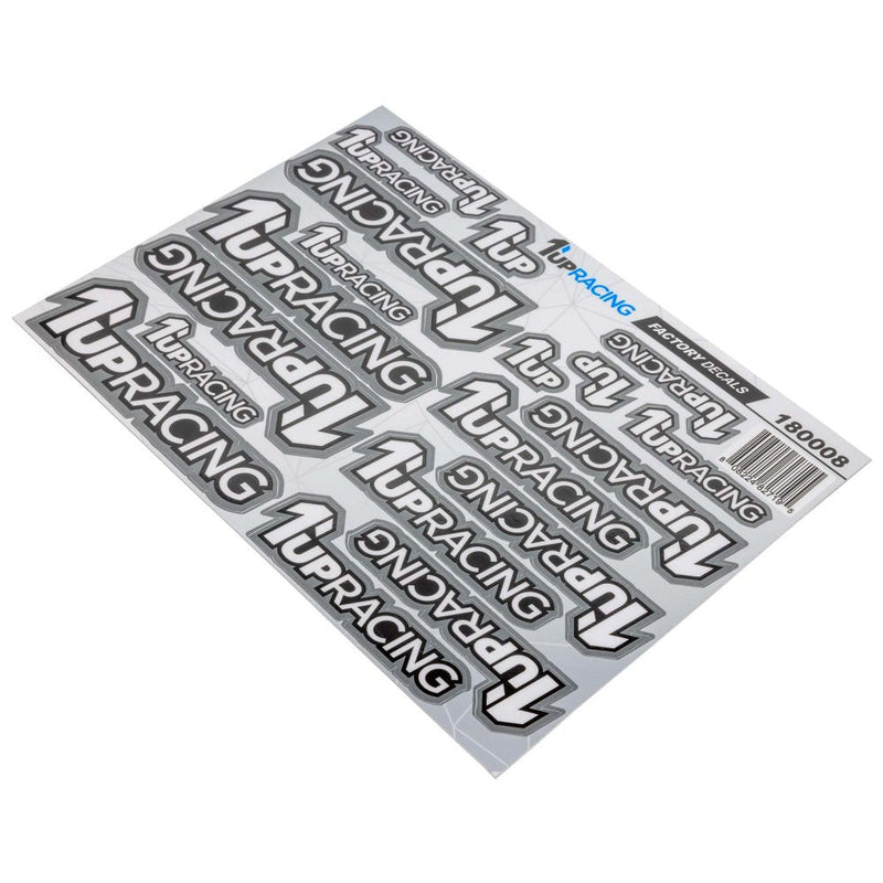 1up Racing Factory Decal Sheet - Gray