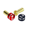 LowPro Bullet Plugs & Grips - 5mm - Black/Red
