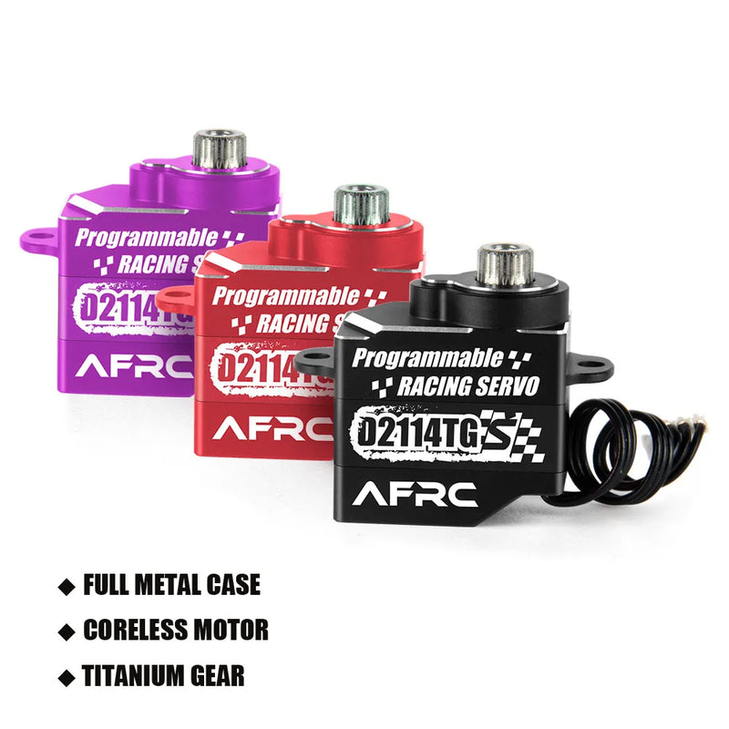 AFRC 11g All Metal Micro Programmable Servo RED - D2114TG-S-R – RTS-360R