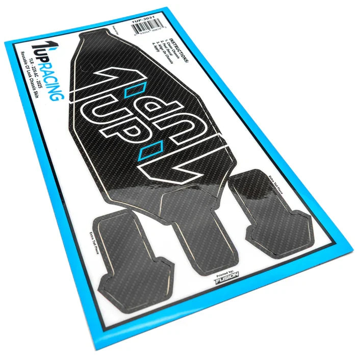 1up Racing CF look logo chassis skin (TLR 22X)
