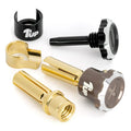 1Up Lockdown adjustable bullet plugs - 4mm - gun metal/black (pr)