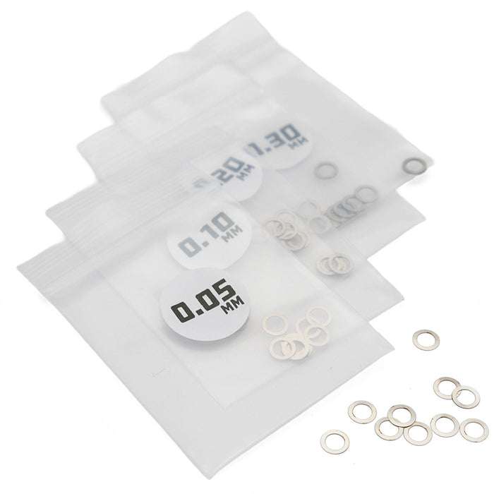 1Up Microtune Shims - 4.0mm ID (0.05, 0.1, 0.2, 0.3 - 10 pcs each)