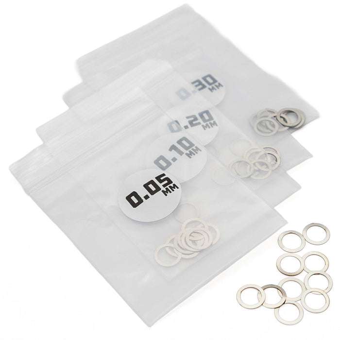 1Up Microtune Shims - 6.0mm ID (0.05, 0.1, 0.2, 0.3 - 10 pcs each)